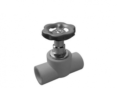 Вентиль 25 мм 45гр. (внутр.-внутр.) белый