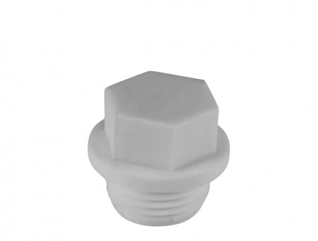Заглушка полипропилен резьбовая 32х1' мм (белый)